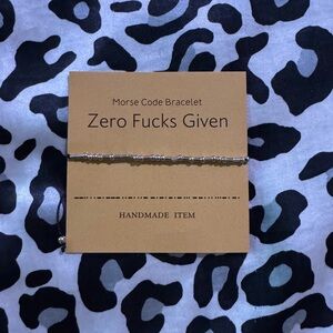 Zero F*cks Given Morse Code simple, subtle, & elegant bracelet